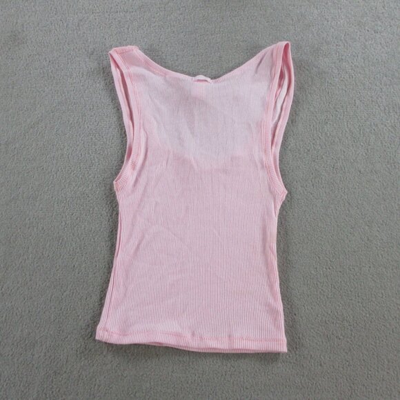 SKIMS Cotton Rib Tank Womens XXS 2XS Cherry Blossom Pink Sleeveless Top NWT - Picture 3 of 7